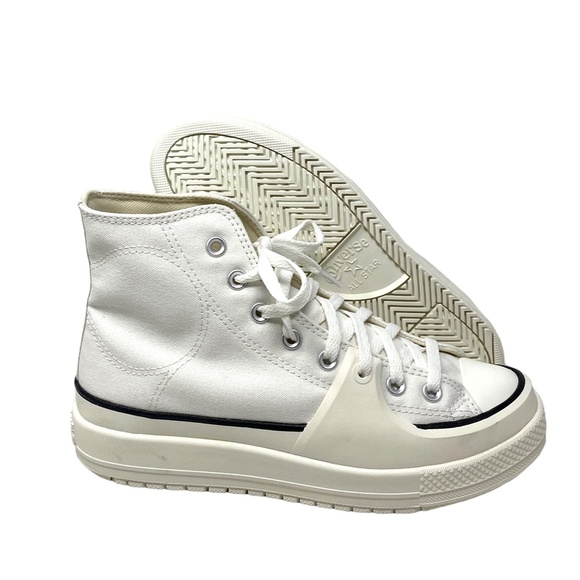 Converse Ctas Construct High Shoes Skate Women Size Casual White Canvas A02832C - Picture 6 of 8